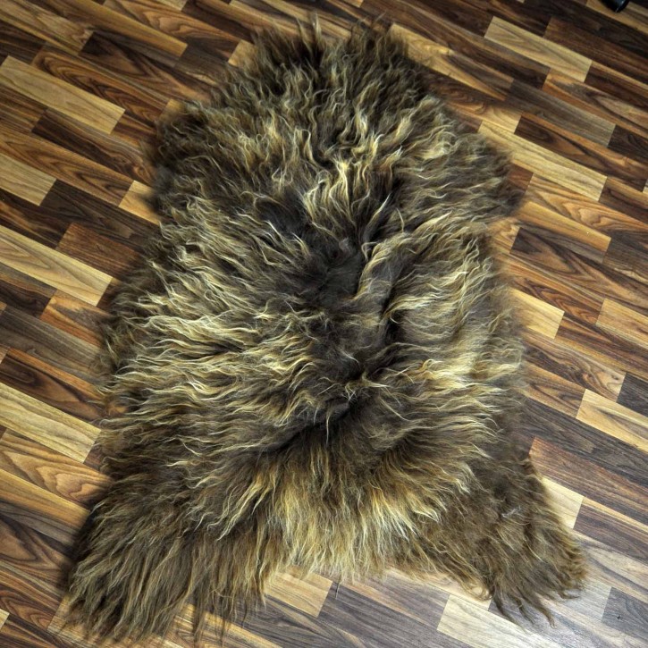 XXL ÖKO Island Schaffell Lammfell rost braun 125x80 #7616
