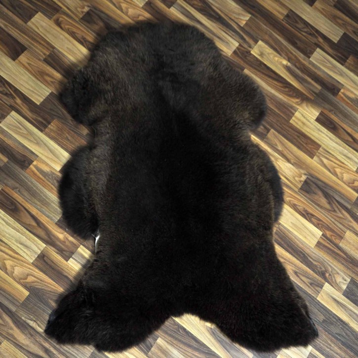 XL ÖKO Schaffell Lammfell braun 115x80 Geschenk #7819