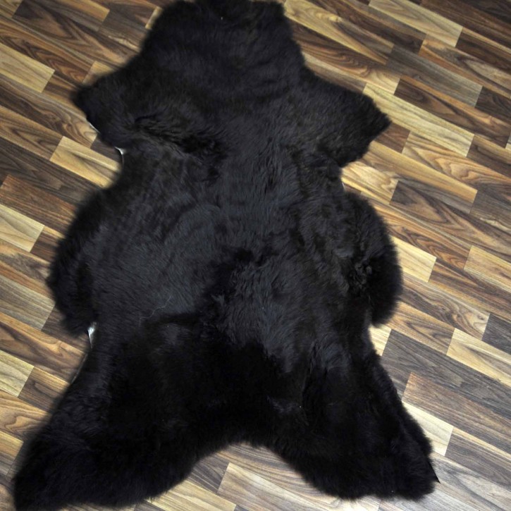 XXL ÖKO Schaffell Lammfell braun 120x80 Teppich Auflage #7824
