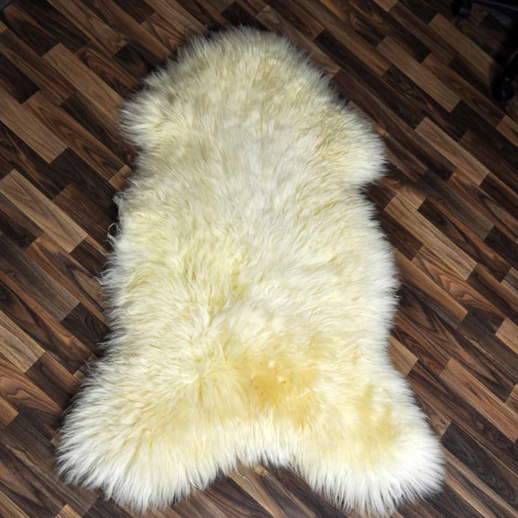 XXXL ÖKO echtes Schaffell Lammfell natur weiß 130x80 #7862