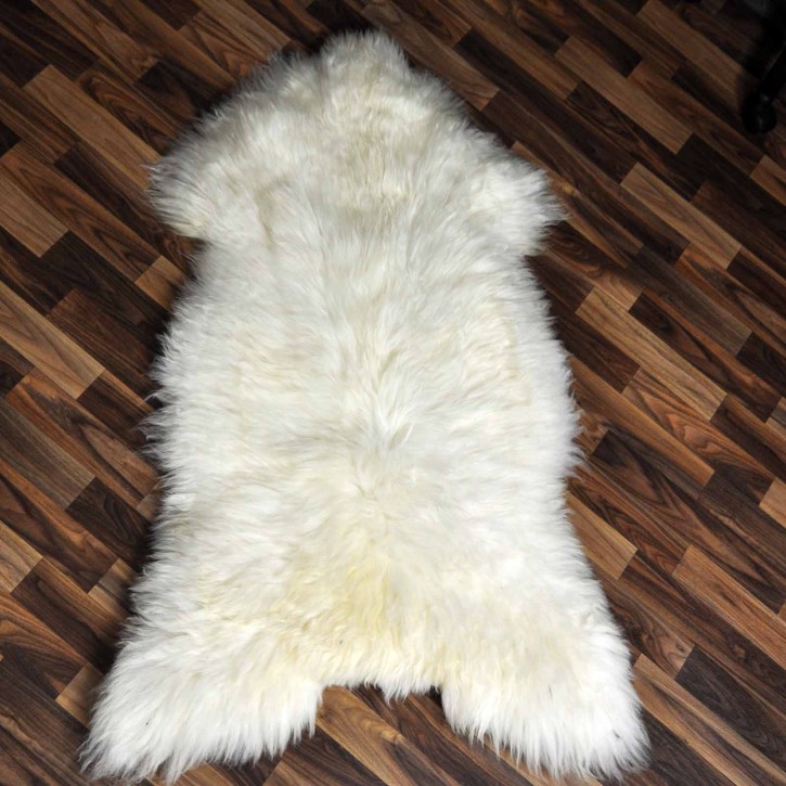 XXL ÖKO echtes Schaffell Lammfell weiß 125x70 #7863