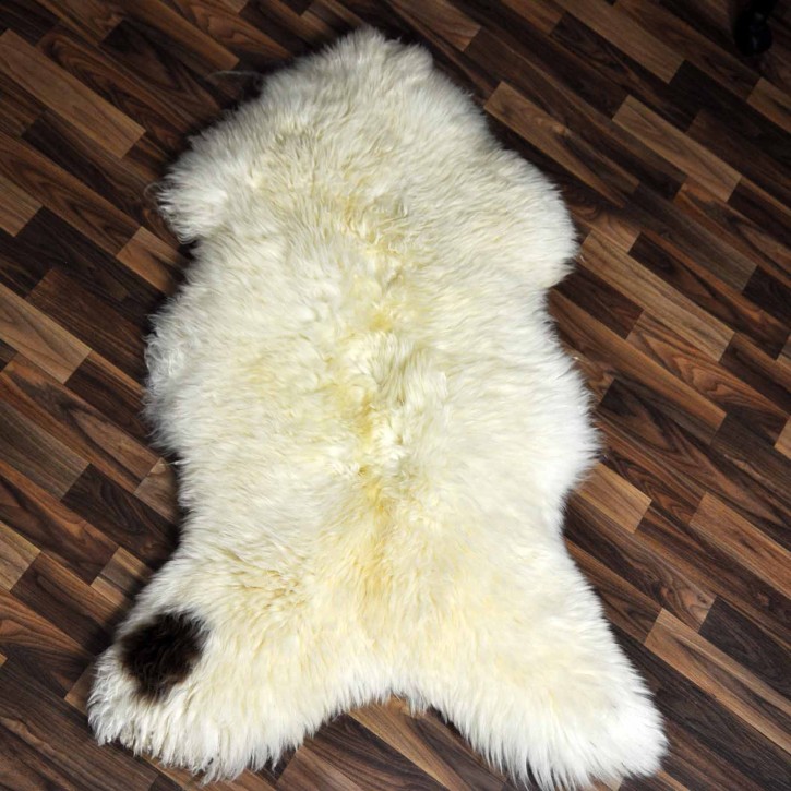 XXL ÖKO Schaffell Lammfell weiß braun 120x75 Hundebett Tierbett #7871