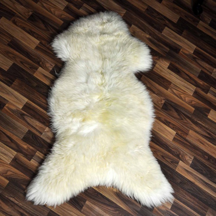 XXL ÖKO Schaffell Lammfell weiß 120x70 Hundebett Tierbett #7873