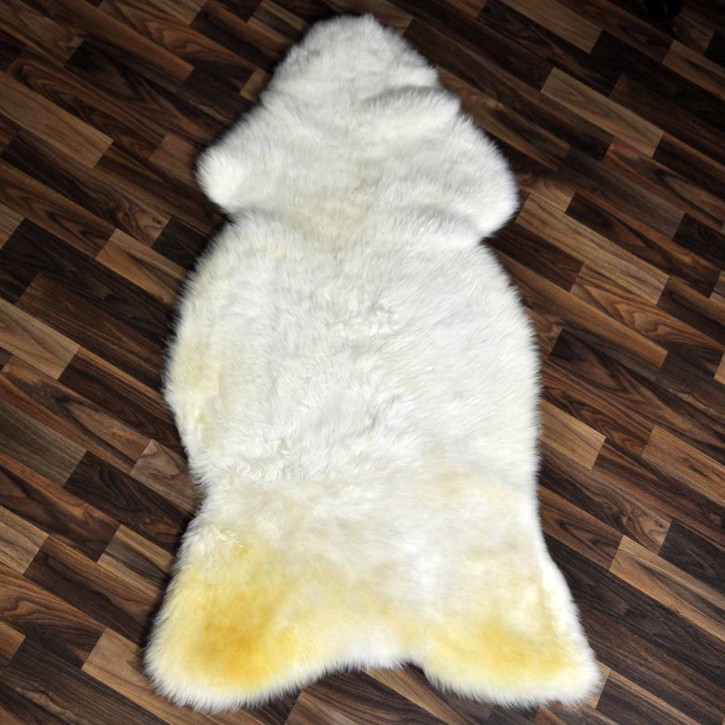XXL ÖKO Schaffell Lammfell weiß 125x70 Hundebett Tierbett #7877
