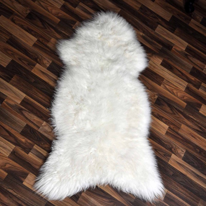 XXL ÖKO Schaffell Lammfell weiß 120x65 Hundebett Tierbett #7887