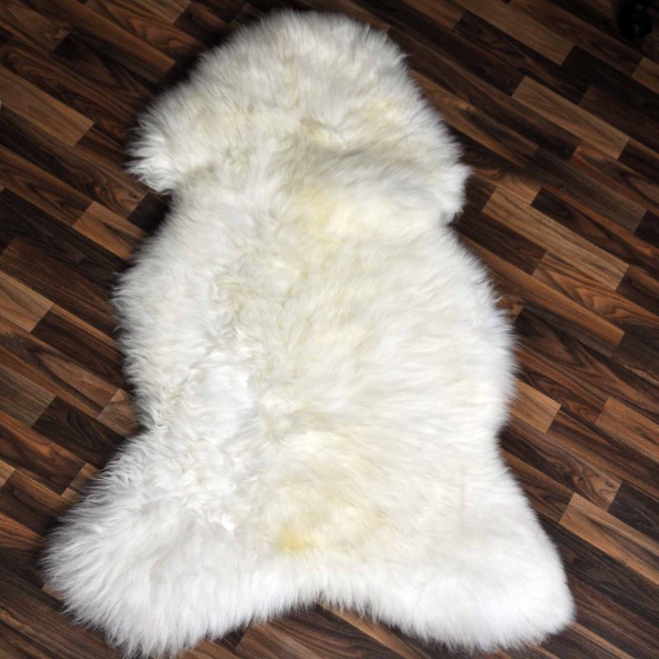 XXL ÖKO Schaffell Lammfell weiß 125x80 Hundebett Tierbett #7902