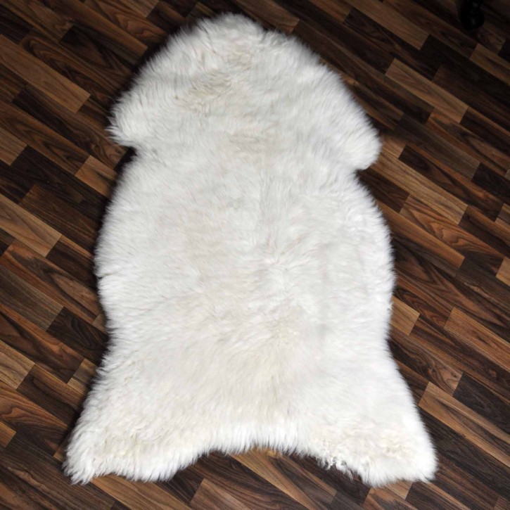 XXL ÖKO echtes Schaffell Lammfell weiß 120x80 Kamin Fell #7905