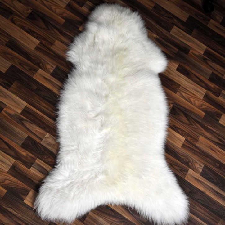 XXL ÖKO echtes Schaffell Lammfell weiß 125x75 Kamin Fell #7907