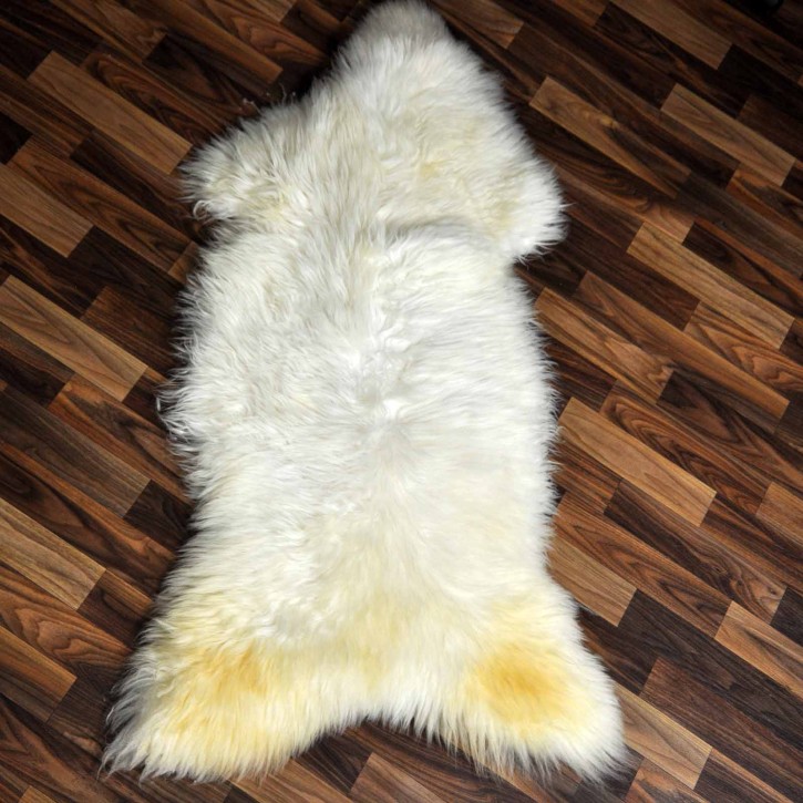 XXL ÖKO Schaffell Lammfell weiß 125x70 Hundebett Tierbett #7910