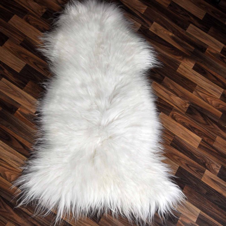 XXL ÖKO Schaffell Lammfell weiß 120x70 Hundebett Tierbett #7913