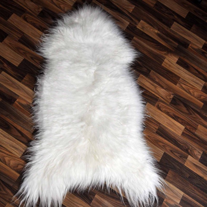 XXL ÖKO echtes Schaffell Lammfell weiß 120x70 Geschenk #7914