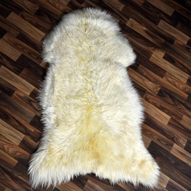 XL ÖKO Schaffell Lammfell weiß 115x75 Hundebett Tierbett #7925