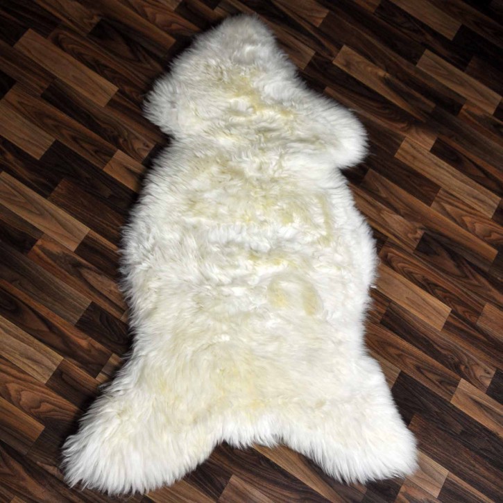XXL ÖKO Schaffell Lammfell weiß 120x75 Hundebett Tierbett #7932