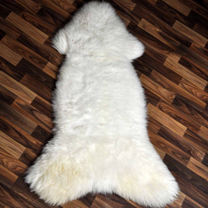 XXL ÖKO echtes Schaffell Lammfell weiß 120x80 Geschenk #7935