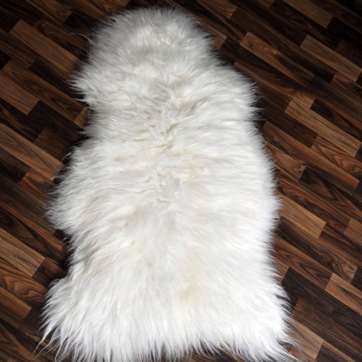 XXL ÖKO Schaffell Lammfell weiß 120x70 Hundebett Tierbett #7936