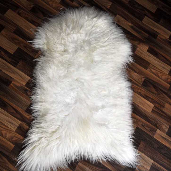 XL ÖKO Schaffell Lammfell weiß 115x70 Hundebett Tierbett #7938
