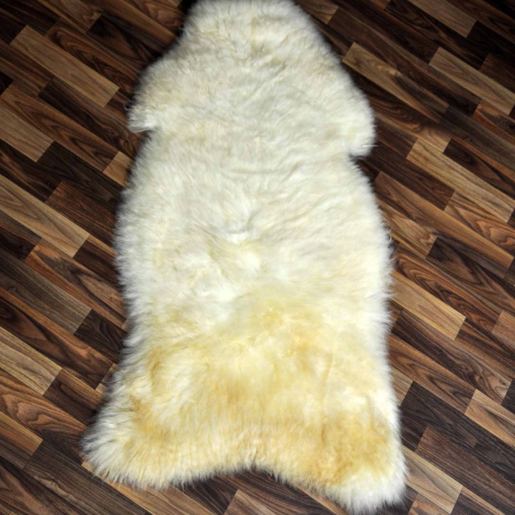 XXL ÖKO Schaffell Lammfell weiß 125x65 Hundebett Tierbett #7942