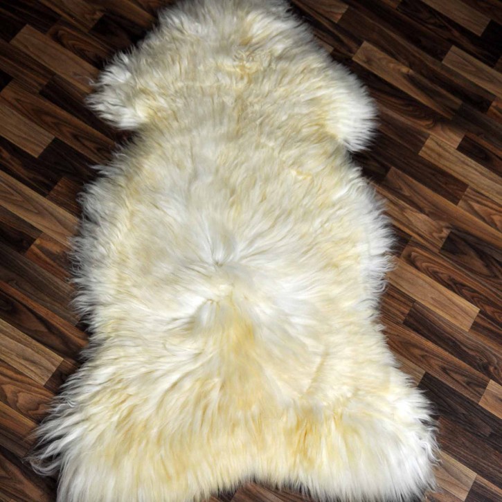 XL ÖKO echtes Schaffell Lammfell beige 115x80 Geschenk #7943