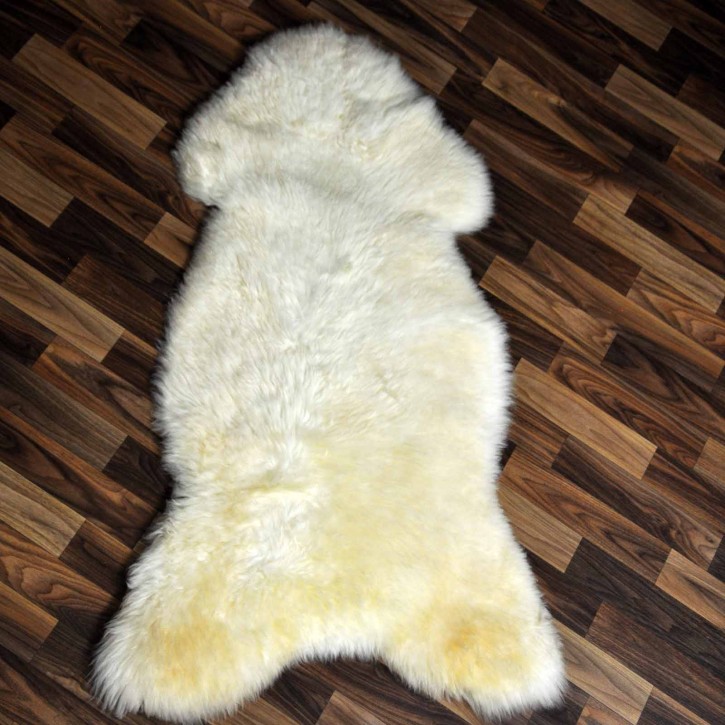 XL ÖKO Schaffell Lammfell weiß 115x70 Hundebett Tierbett #7945