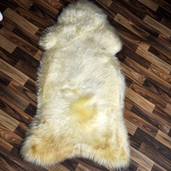XXL ÖKO Schaffell Lammfell weiß 120x70 Hundebett Tierbett #7948