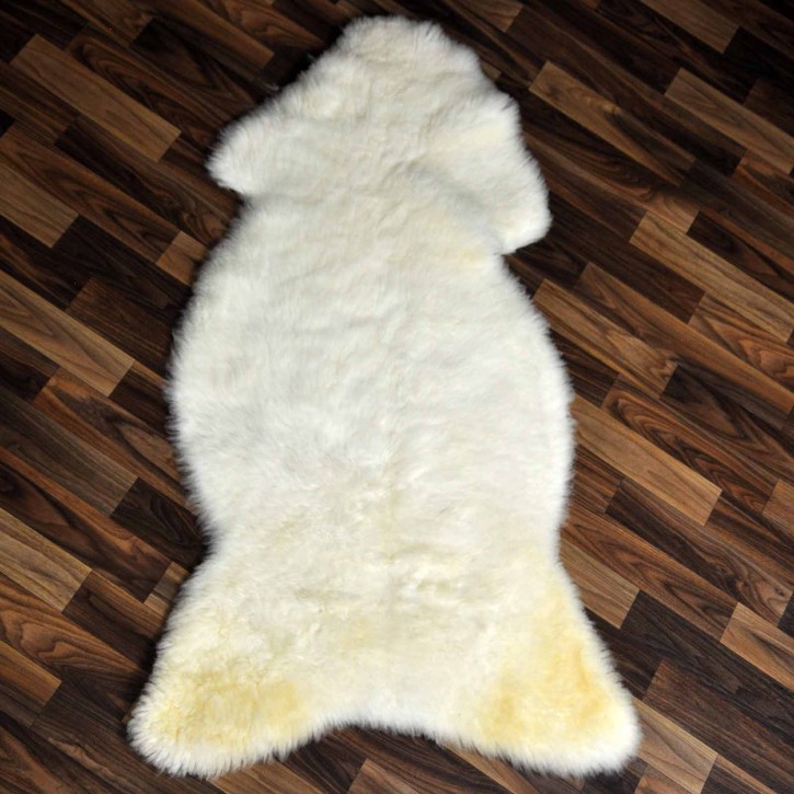 XXL ÖKO Schaffell Lammfell weiß 120x70 Hundebett Tierbett #7949