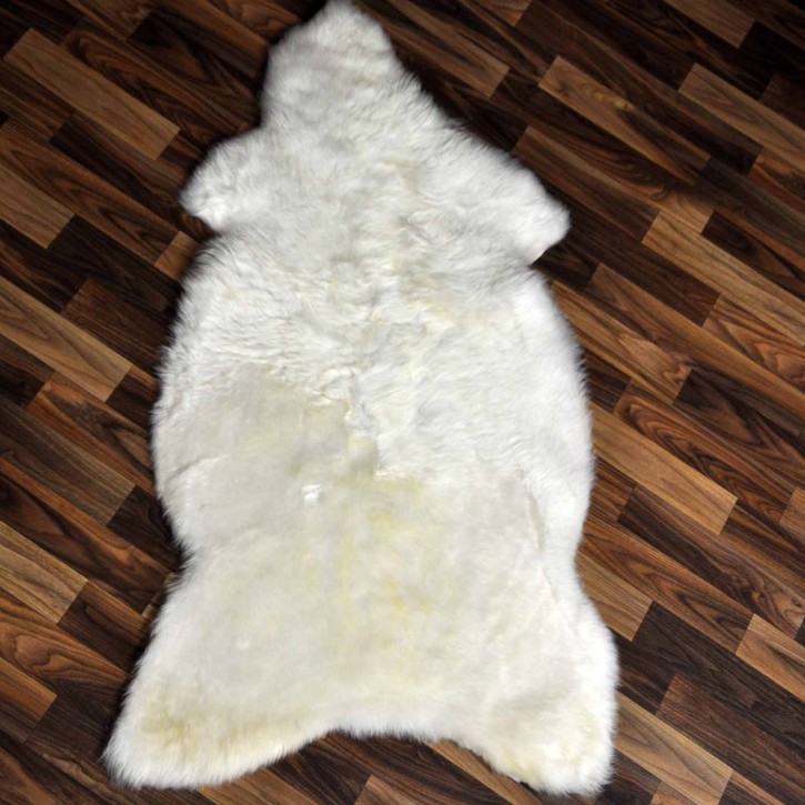 XL ÖKO echtes Schaffell Lammfell weiß 115x65 Geschenk #7957