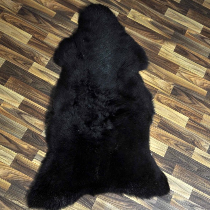 XL ÖKO Schaffell Lammfell braun grau 115x65 Hundebett #8131