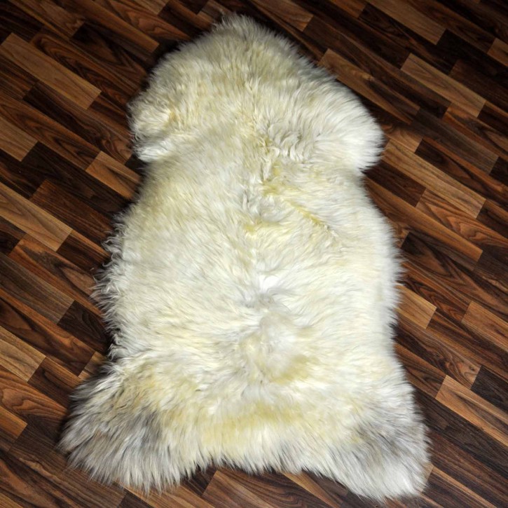 XXL ÖKO Schaffell Lammfell beige braun 120x75 Teppich Geschenk #8144