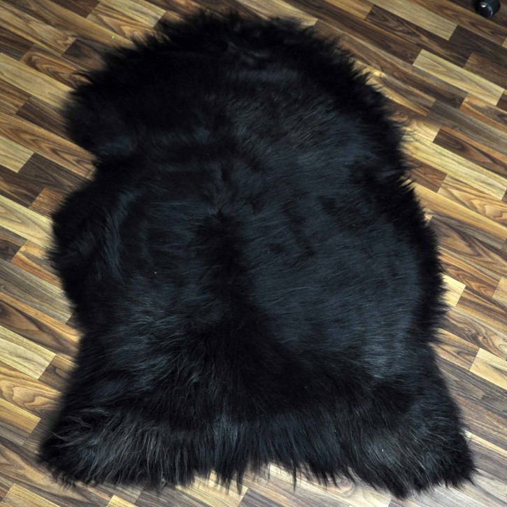 XXL ÖKO Island Schaffell schwarzbraun grau 125x80 Geschenk #8172