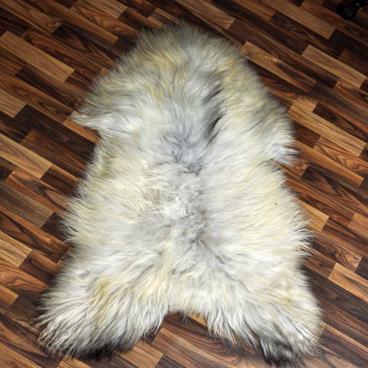 XXL ÖKO Island Schaffell grau beige braun 125x75 Krampus #8189