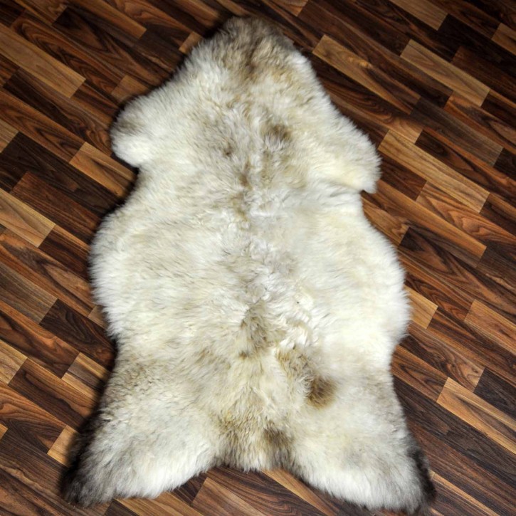 XXL ÖKO Schaffell Lammfell beige braun 120x75 Teppich Geschenk #8195