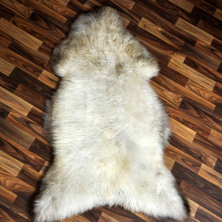 XXL ÖKO Schaffell Lammfell beige braun 125x75 Teppich Geschenk #8198