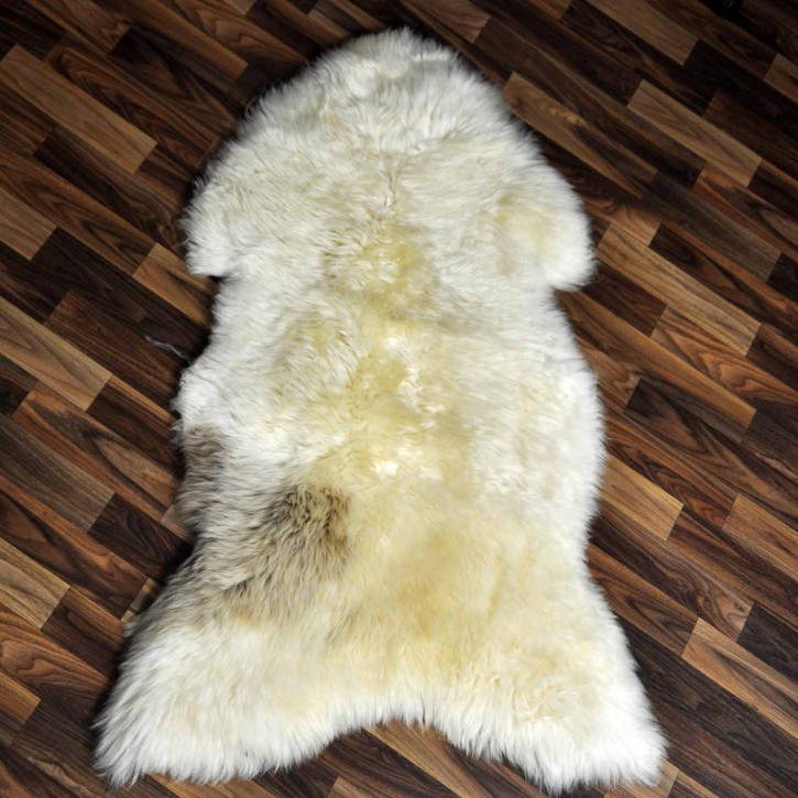 XXL ÖKO Schaffell Lammfell beige braun 120x75 Teppich Geschenk #8200