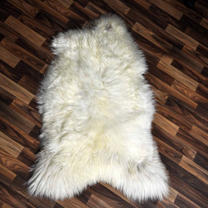 XXL ÖKO Schaffell Lammfell beige braun 120x75 Kamin Fell #8203