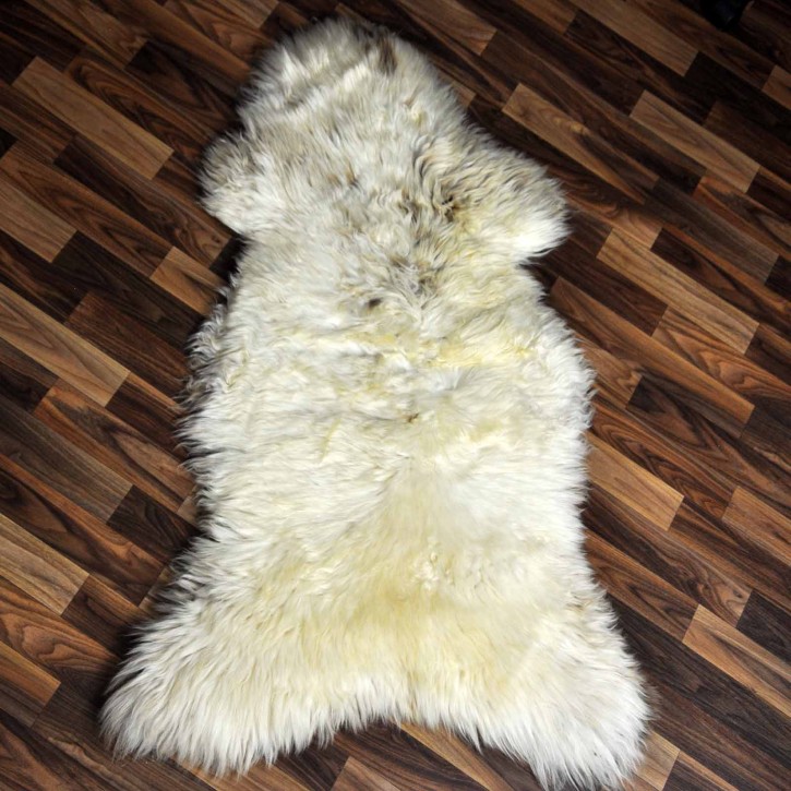 XXL ÖKO Schaffell Lammfell beige braun 120x80 Kamin Fell #8209