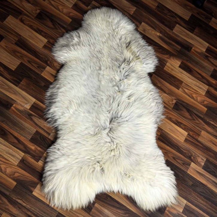 XXL ÖKO Schaffell Lammfell beige braun 120x70 Kamin Fell #8210