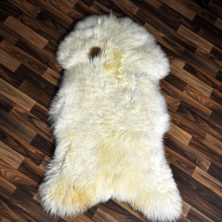 XL ÖKO Schaffell Lammfell beige braun 115x70 Kamin Fell #8211