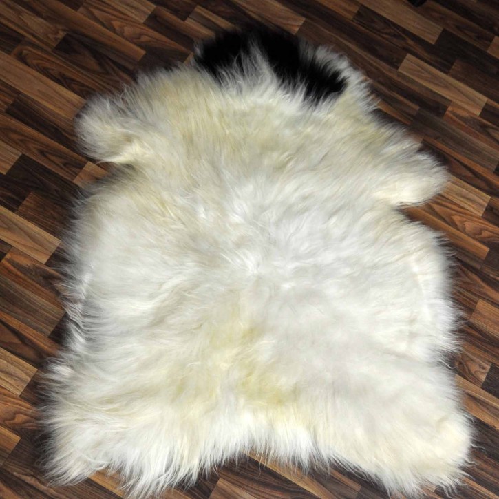 XXL ÖKO Island Schaffell beige schwarzbraun 120x90 #8261