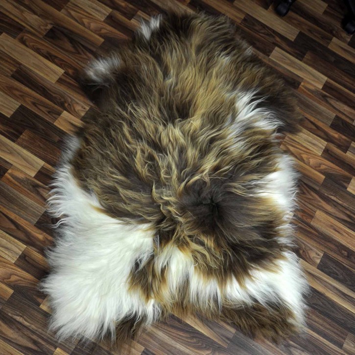 XXXL ÖKO Island Schaffell braun beige 130x80 Lammfell #8269