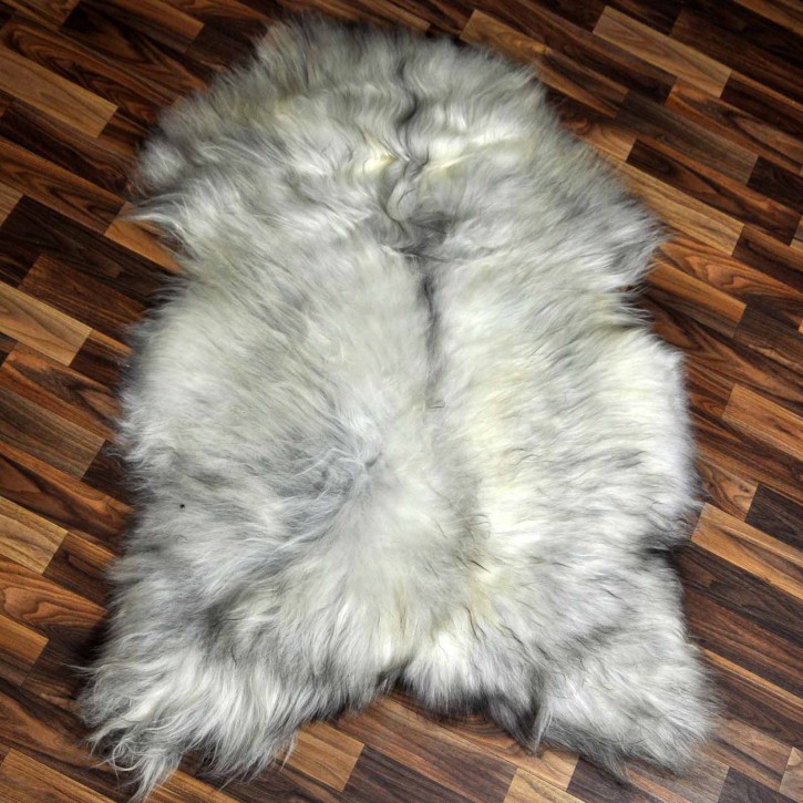 XXL ÖKO Island Schaffell grau beige schwarzbraun 120x80 Lammfell #8285