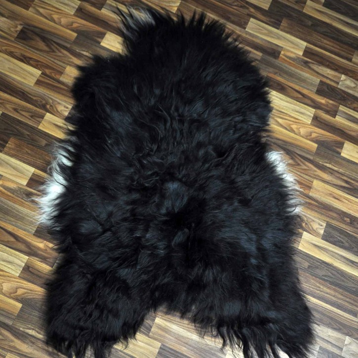 XXL ÖKO Island Schaffell schwarzbraun weiß 125x80 Geschenk #8308