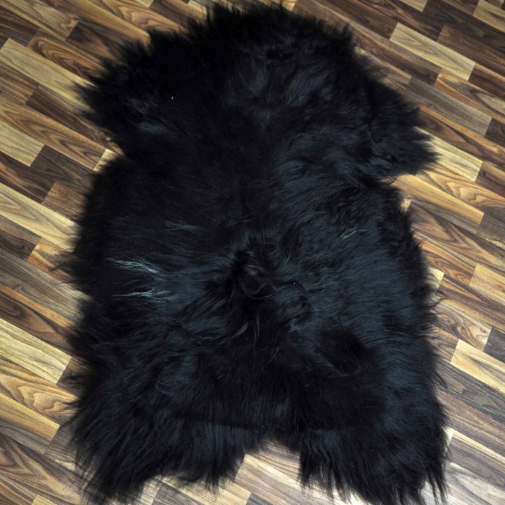 XL ÖKO Island Schaffell schwarzbraun weiß 115x80 #8313