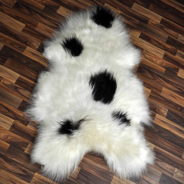 XL ÖKO Island Schaffell beige schwarzbraun 115x75 #8331