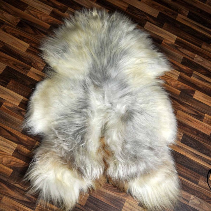 XXXL ÖKO Island Schaffell grau beige braun 130x80 Lammfell #8335