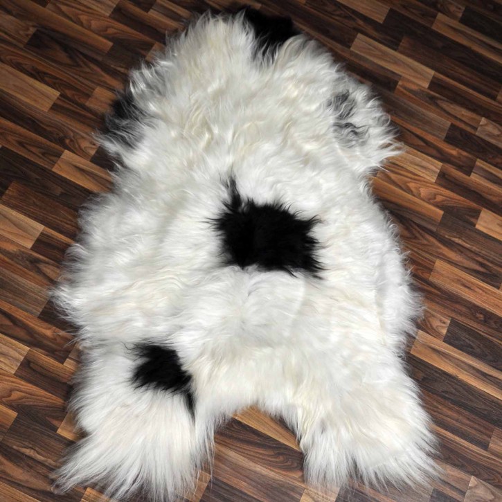 XXXL ÖKO Island Schaffell beige schwarzbraun 130x80 #8361