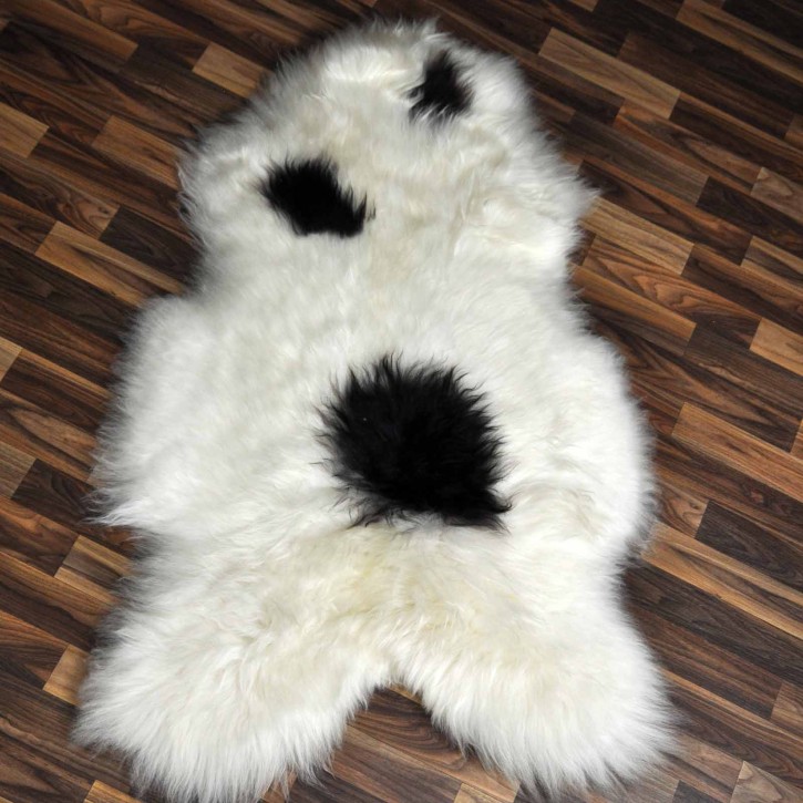XXL ÖKO Island Schaffell beige schwarzbraun 125x75 #8369