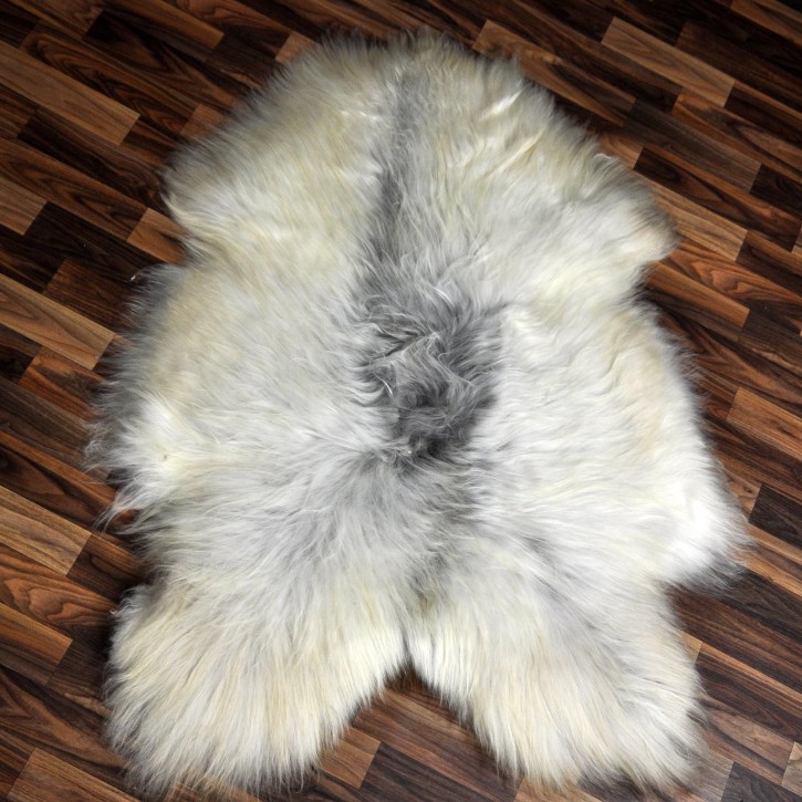 XXL ÖKO Island Schaffell grau beige braun 120x85 #8373 XXL ÖKO Island Schaffell grau beige braun 120x85 #8373