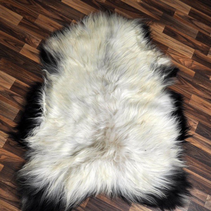 XL ÖKO Island Schaffell beige schwarzbraun 110x80 #8380