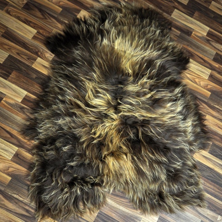 XXL ÖKO Island Schaffell Lammfell rost braun 125x85 Perchten #8388