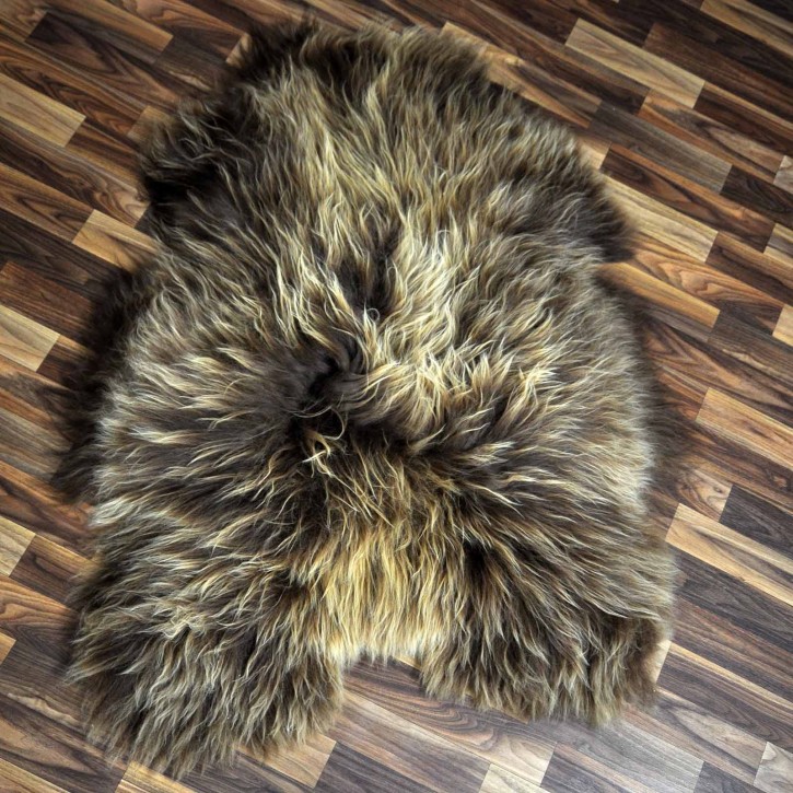 XL ÖKO Island Schaffell Lammfell rost braun 115x80 Perchten #8390